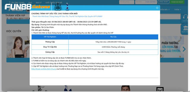 Chương trình VIP siêu cấp dành cho tất cả thành viên mới 