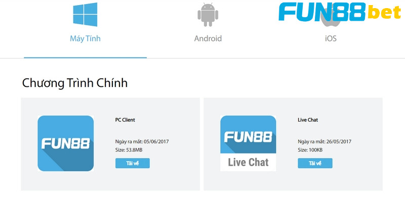 Hướng dẫn tải nhanh ứng dụng Fun88 về máy tính